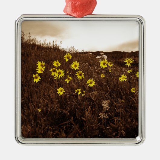 Zonnebloemen Metalen Ornament (Voorkant)