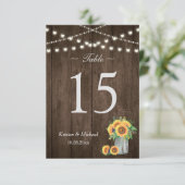 Zonnebloemen Metselaarsbus Snoer Lichtjes Tafel Nu Kaart (Staand voorkant)