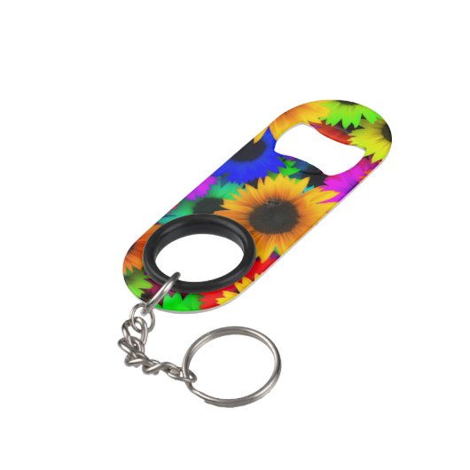 Zonnebloemen Mini Flessenopener (Achterkant Gekanteld)