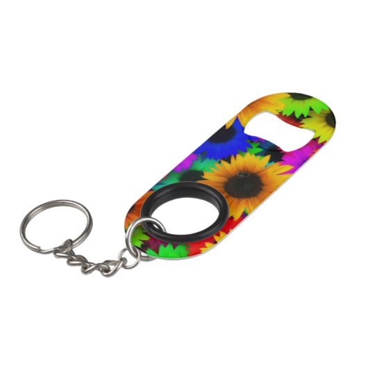 Zonnebloemen Mini Flessenopener (Voorkant Gekanteld)