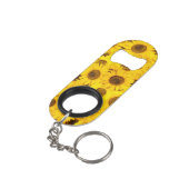 Zonnebloemen Mini Flessenopener (Achterkant Gekanteld)