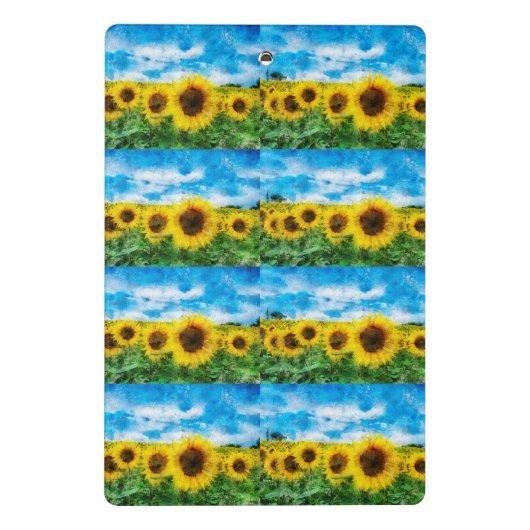 Zonnebloemen Mini Klembord (Achterkant)
