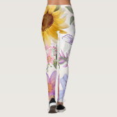 Zonnebloemen Mix Design Leggings (Achterkant)