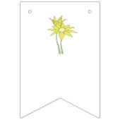 Zonnebloemen Moderne Eenvoudige elegante weddensch Vlaggetjes (Eerste vlag)