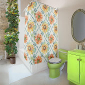 Zonnebloemen Moderne Waterverf bloemen Douchegordijn