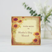  zonnebloemen Moederdag Brunch Kaart (Staand voorkant)