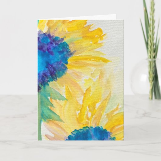 Zonnebloemen Moederdag Kaart (Voorkant)