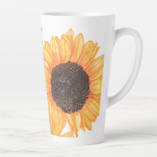 Zonnebloemen Moederdag Large Latte Mok (Rechts)