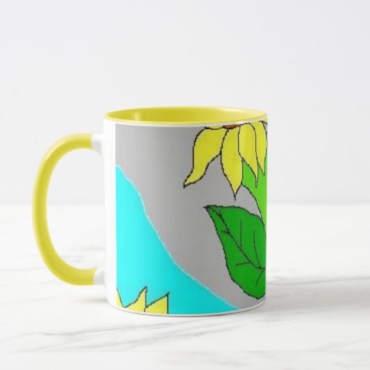 zonnebloemen mok (Links)