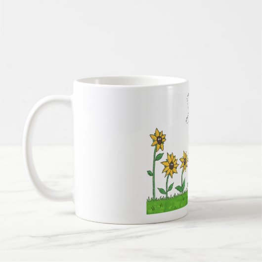 Zonnebloemen - Mok Cartoon (Links)