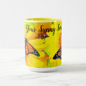 Zonnebloemen Monarch Butterflies Mok (Midden)