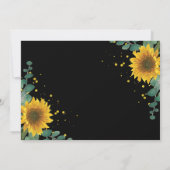 Zonnebloemen Monogram Fotoaankondiging Afstuderen Aankondiging (Achterkant)