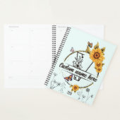 Zonnebloemen monogram vlinders letter I Planner (Display)