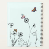 Zonnebloemen monogram vlinders letter I Planner (Achterkant)