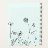 Zonnebloemen monogram vlinders letter I Planner (Achterkant)