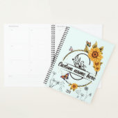 Zonnebloemen monogram vlinders letter S Planner (Display)