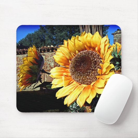 Zonnebloemen Mousepad Muismat (Met muis)