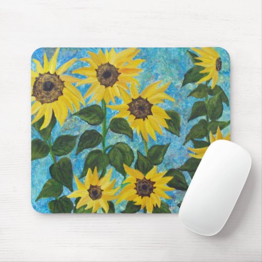 Zonnebloemen Muismat (Met muis)