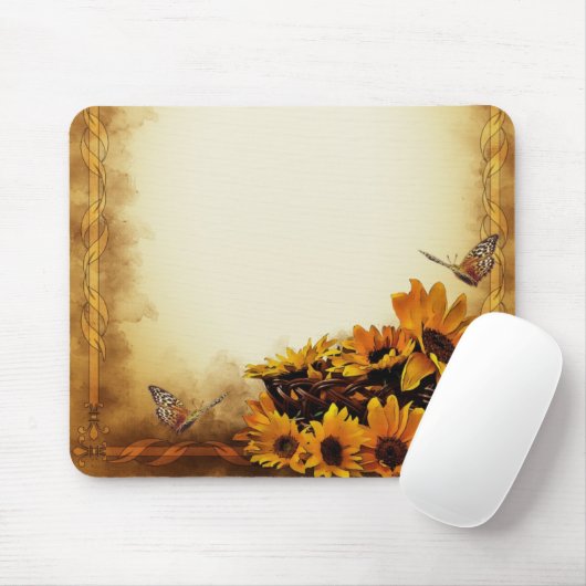 Zonnebloemen Muismat (Met muis)