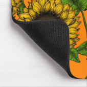 Zonnebloemen Muismat (Hoek)