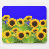 Zonnebloemen Muismat Oekraïne Vlag kleuren - Vrijh (Voorkant)