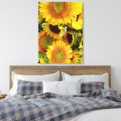 Zonnebloemen Muurcanvas Afdrukken Afmeting aanpass (Insitu (Slaapkamer))