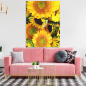 Zonnebloemen Muurcanvas Afdrukken Afmeting aanpass (Insitu (Woonkamer))