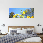 Zonnebloemen N Sky verpakte Canvas Print (Insitu (Slaapkamer))