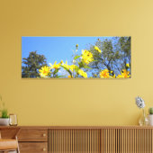 Zonnebloemen N Sky verpakte Canvas Print (Insitu (Woonkamer))
