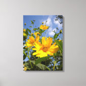 Zonnebloemen N Sky Wrapped Canvas (Voorkant)