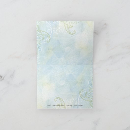 Zonnebloemen 'n Zwemel, bruiloft Dank je wel Bedankkaart (Binnen)