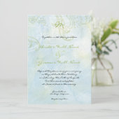 Zonnebloemen 'n Zwemelen, huwelijksuitnodiging Kaart (Staand voorkant)