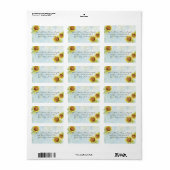 Zonnebloemen 'n Zwemelen, Weddenschap-etiketten Etiket (Full Sheet)