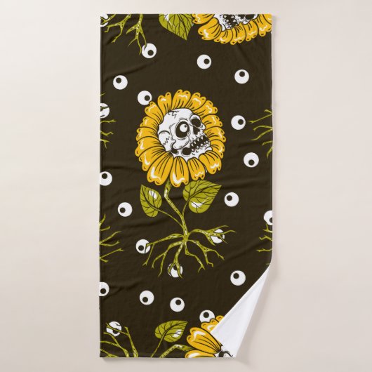 zonnebloemen naadloos badhanddoek (Badhanddoek)