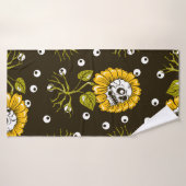 zonnebloemen naadloos badhanddoek (Badhanddoek)
