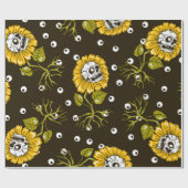 zonnebloemen naadloos cadeaupapier (Vlak)