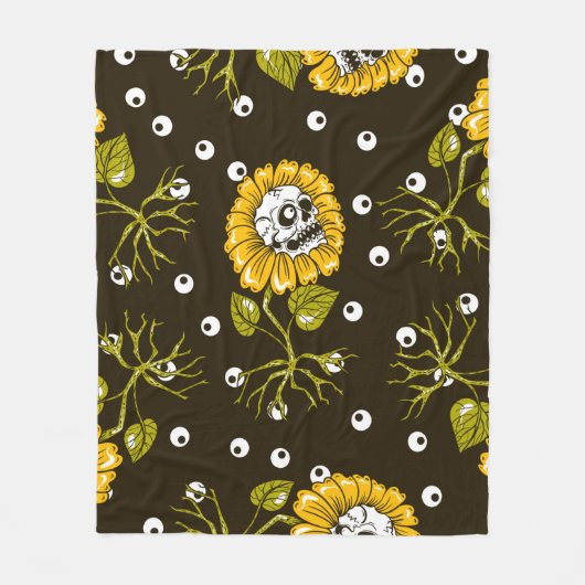 zonnebloemen naadloos fleece deken (Voorkant)