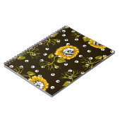zonnebloemen naadloos notitieboek (Linkerzijde)