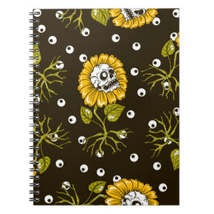 zonnebloemen naadloos notitieboek