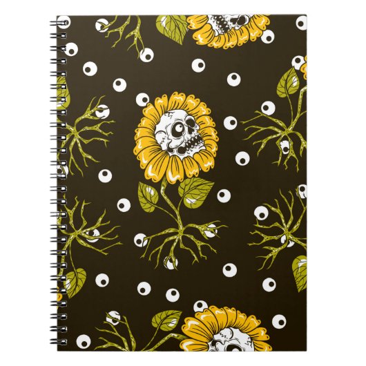 zonnebloemen naadloos notitieboek (Voorkant)