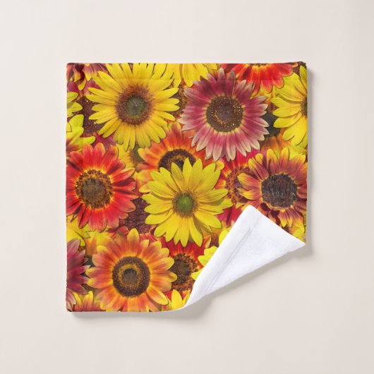 Zonnebloemen Naadloos Patroon Bad Handdoek (Wasdoekje)