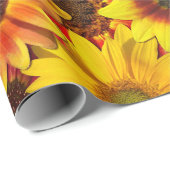 Zonnebloemen Naadloos Patroon Cadeaupapier (Rol Hoek)