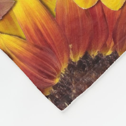 Zonnebloemen Naadloos Patroon Fleece Deken (Hoek)