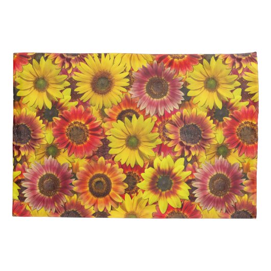 Zonnebloemen Naadloos Patroon Kussensloop (Achterkant-Links)