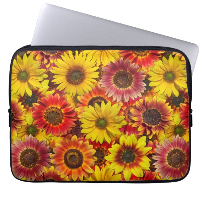 Zonnebloemen Naadloos Patroon Laptop Sleeve (Voorkant)