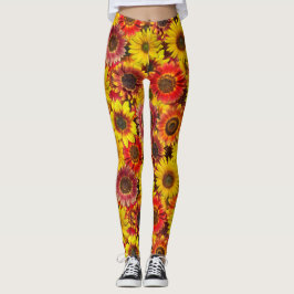 Zonnebloemen Naadloos Patroon Leggings