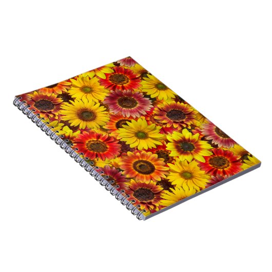 Zonnebloemen Naadloos Patroon Notitieboek (Rechterzijde)