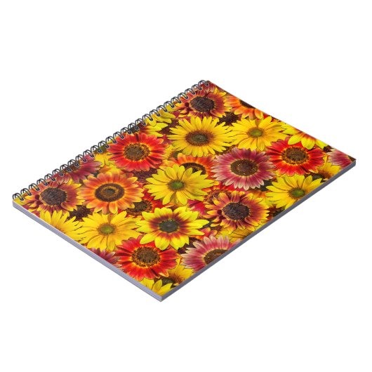 Zonnebloemen Naadloos Patroon Notitieboek (Linkerzijde)