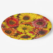 Zonnebloemen Naadloos Patroon Papieren Bordje (Gekanteld)