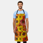 Zonnebloemen Naadloos Patroon Schort (Gedragen)